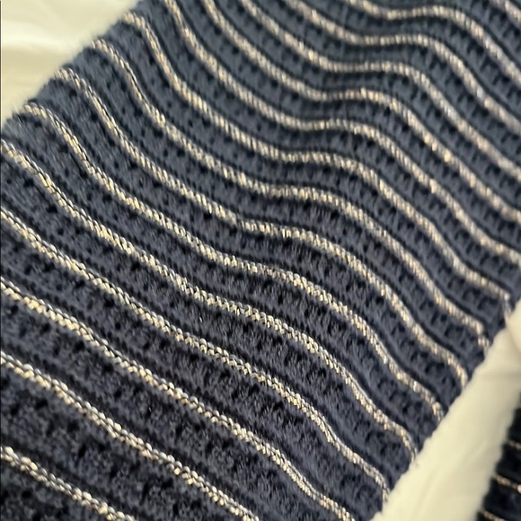 Nautical Blue and White Striped Crewneck Sweater - Picture 4 of 5